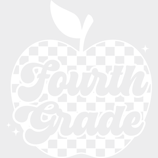 Fourth Grade B&W - Back To School DTF Transfer Adult Unisex - S & M (10’’) / Light Color Design (See Imaging)