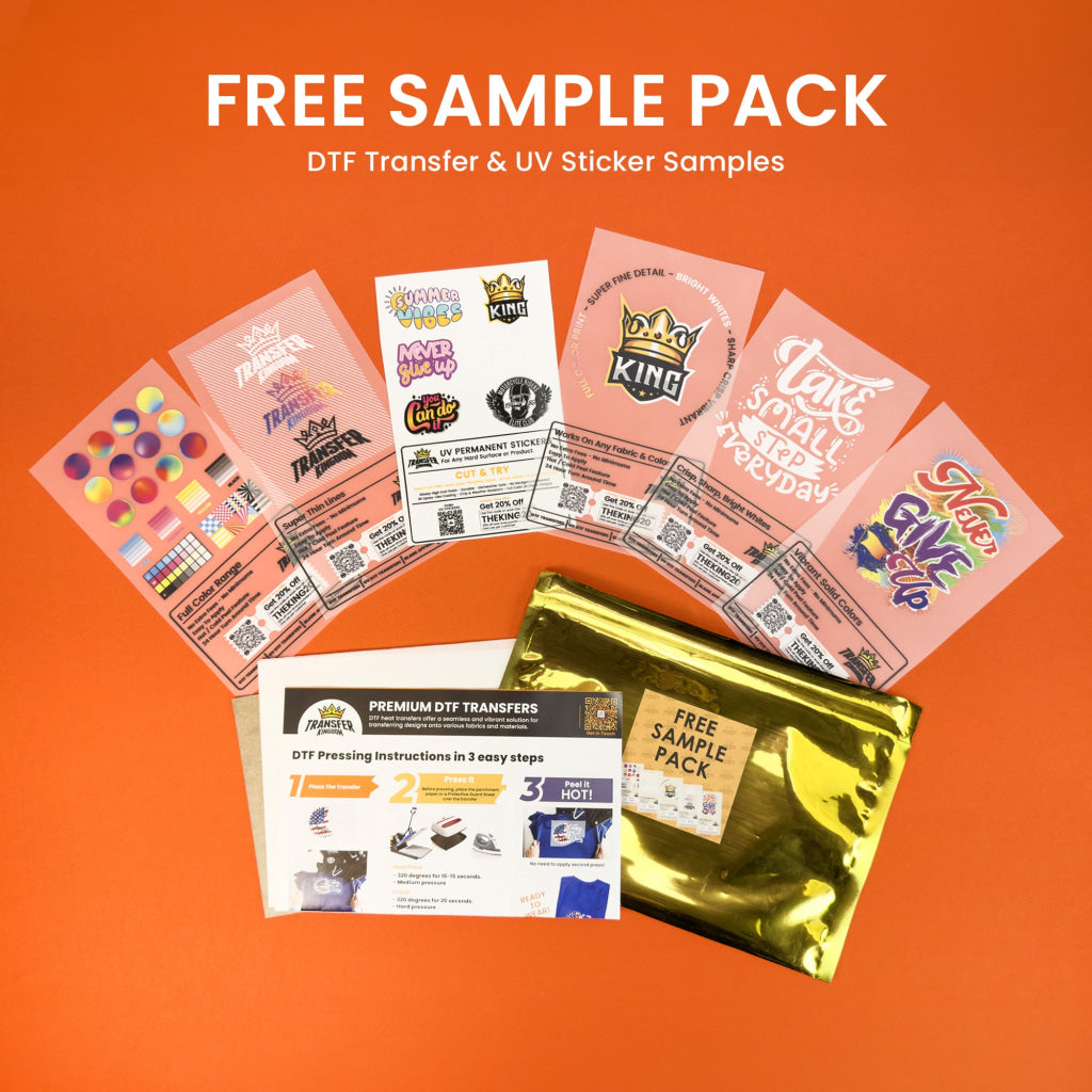 Free DTF Sample Pack Blank Apparel