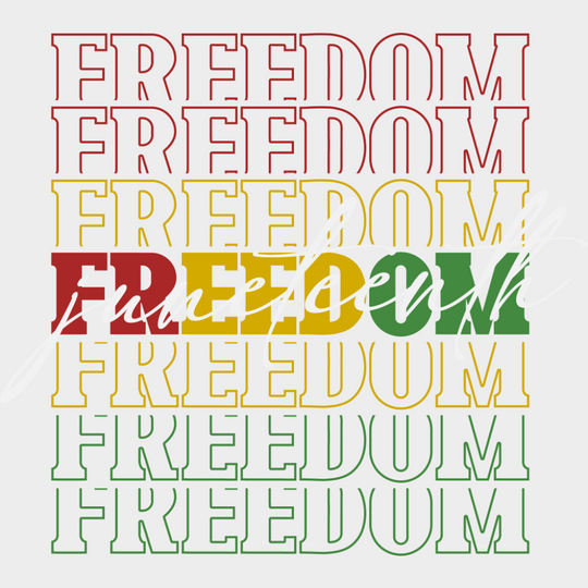 Freedom Juneetenth - Juneteenth DTF Transfer Adult Unisex - S & M (10’’) / Light Color Design (See Imaging)