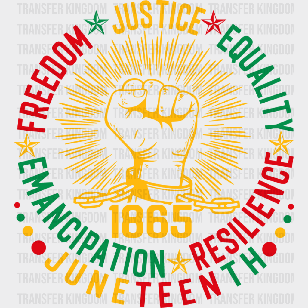 Freedom Justice Equality - Juneteenth DTF Transfer