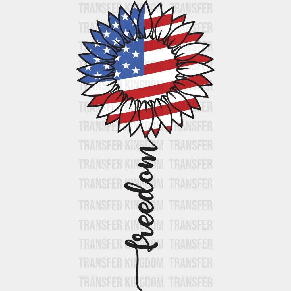 Freedom Sunflower Dtf Transfer