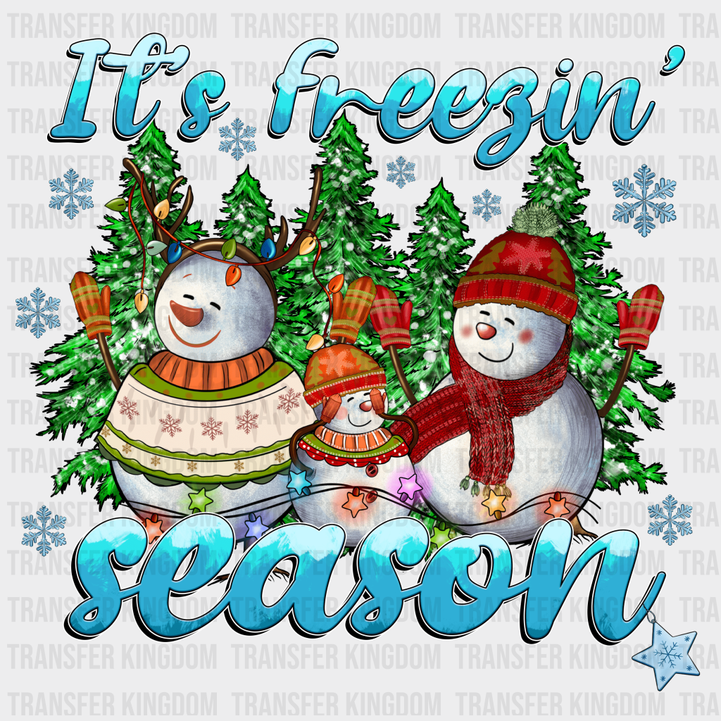 Freezin Snowman Season Christmas Design - Dtf Heat Transfer