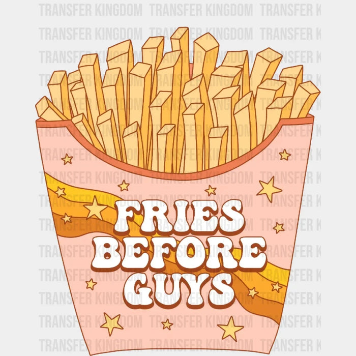 Fries Before Guys Vintage Design - Valentine's Day DTF heat transfer