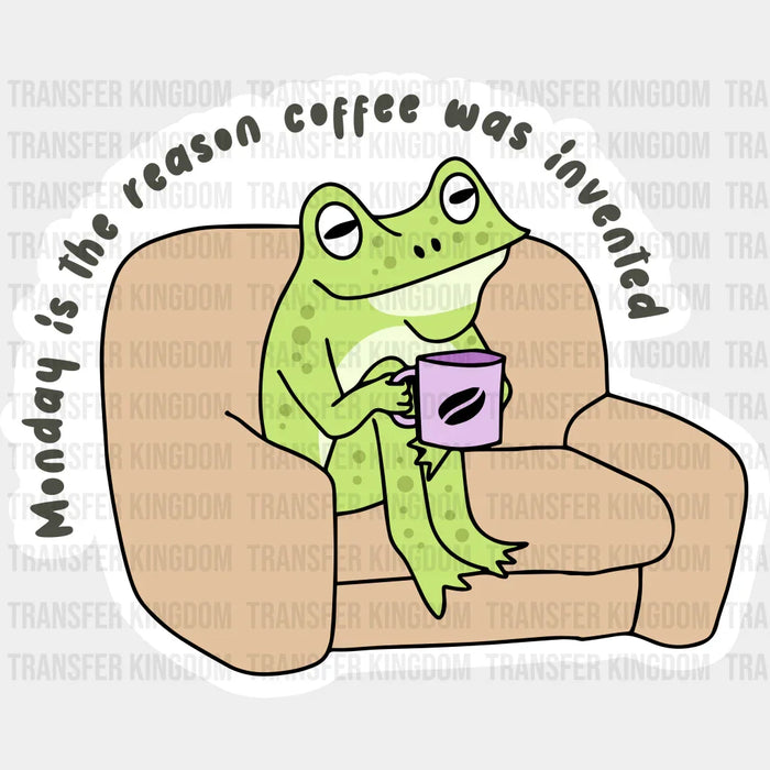 Frog Sipping Coffee - Coffee DTF Transfer