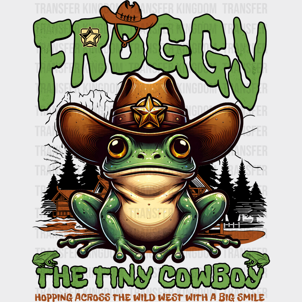 Froggy The Tiny Cowboy Design - Rodeo Dtf Transfers