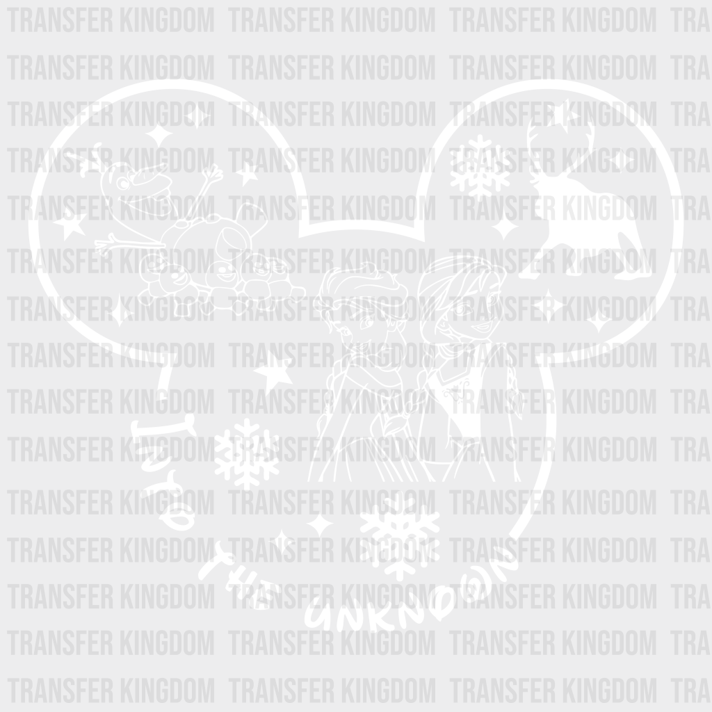 Frozen Into The Unknown Disney Dtf Transfer Unisex - S & M (10’) / Light Color Design See Imaging