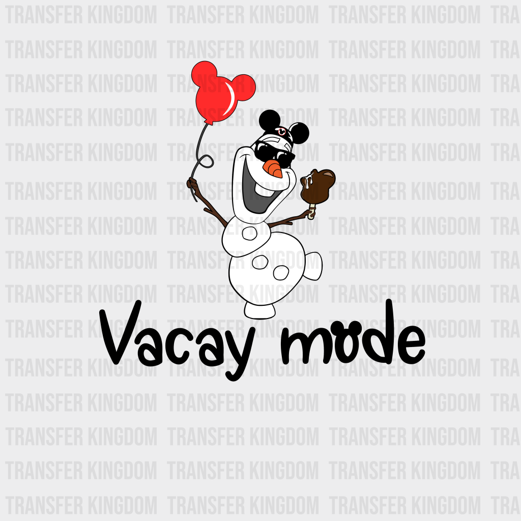 Frozen Olaf Vacay Mode Disney Design - Dtf Heat Transfer Unisex S & M ( 10 )