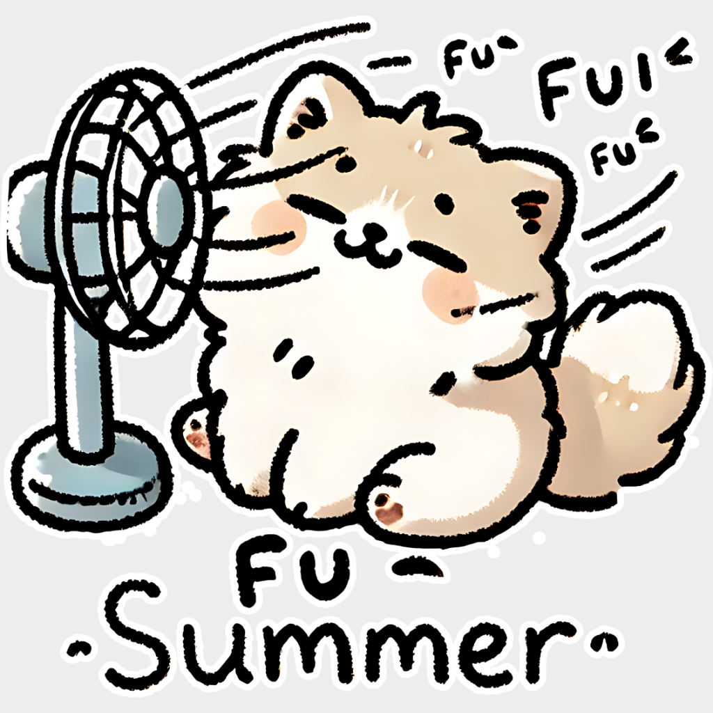 Fu Summer Cat Design - Cats Iron On Dtf Transfer Unisex S & M (10’’) / Light Color See Imaging