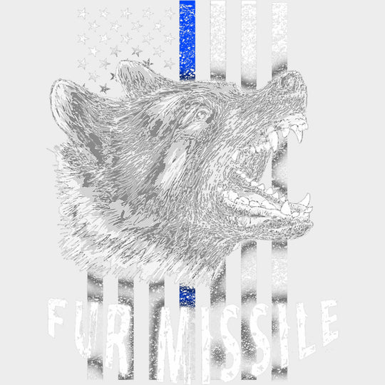 Fur Missile - Police DTF Transfers transfer-kingdom Light Color Design (See Imaging)