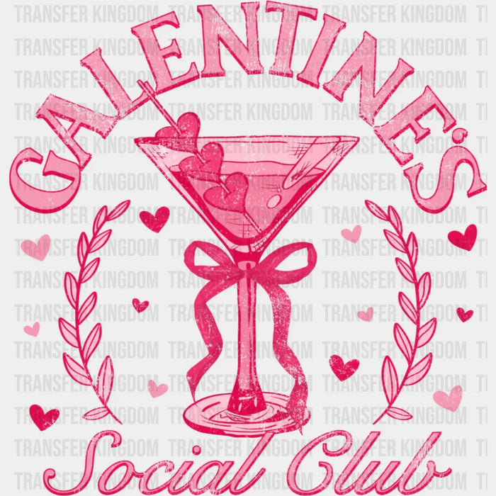 Galentine's Social Club Pink Design - Valentine's Day DTF Transfer