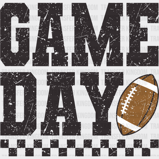 Game Day B&W Game Day DTF Transfer Adult Unisex S & M (10’’) / Dark Color Design (See Imaging)