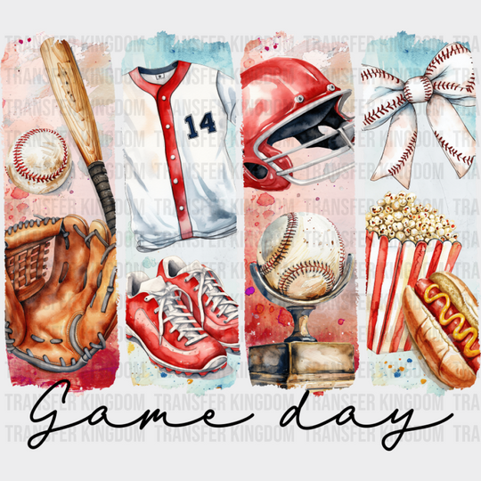 Game Day Baseball - Baseball DTF Transfer Unisex - S & M (10’’) Dark Color Design (See Imaging)