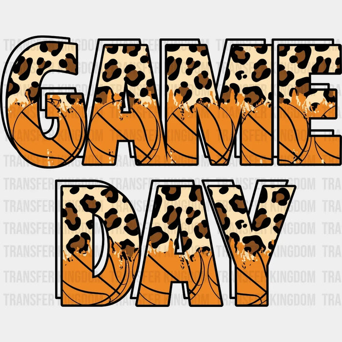 Game Day Basketball Leopard DTF Transfer