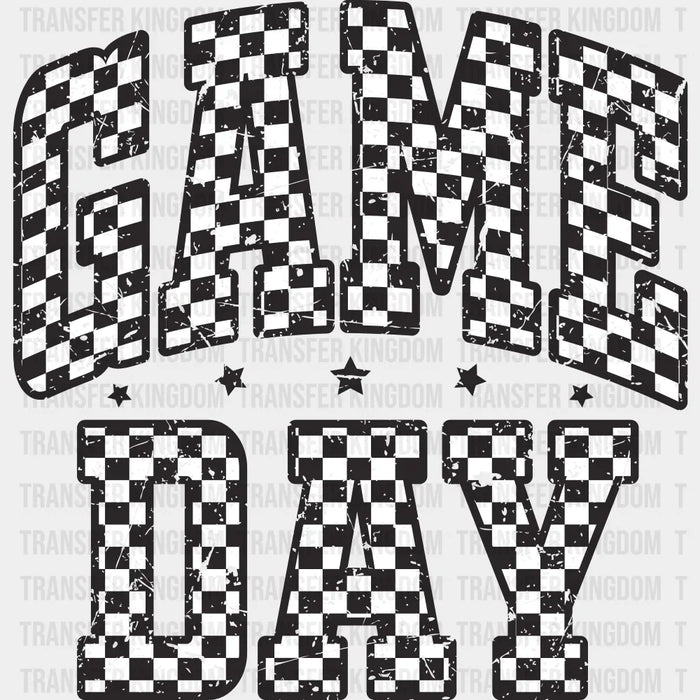 Game Day Checkered Design - Game Day DTF Transfer