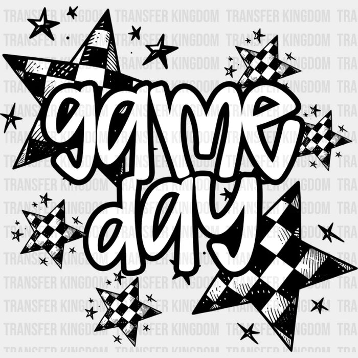 Game Day Checkered Stars - Game Day DTF Transfer