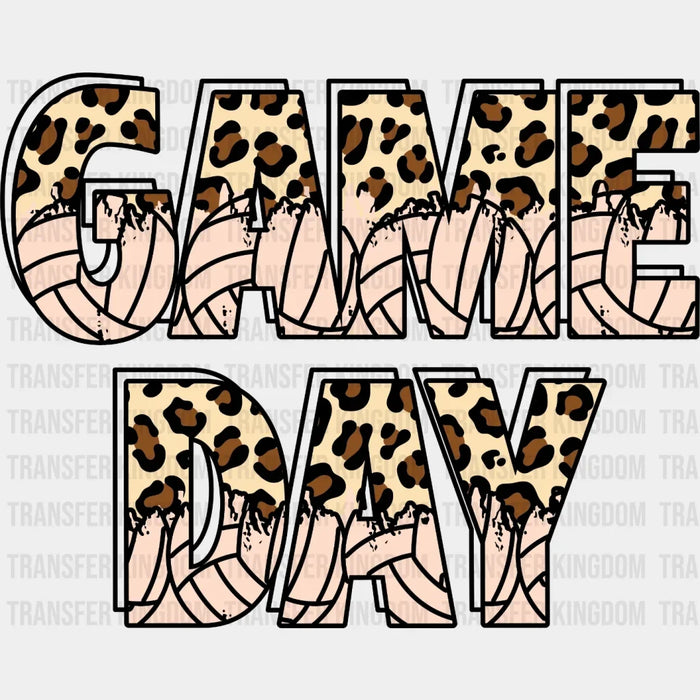 Game Day Leopard - Volleyball DTF Transfer