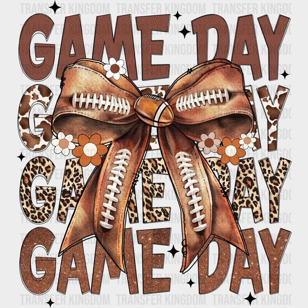 Game Day Ribbon Game Day DTF Transfer Adult Unisex S & M (10’’) / Dark Color Design (See Imaging)