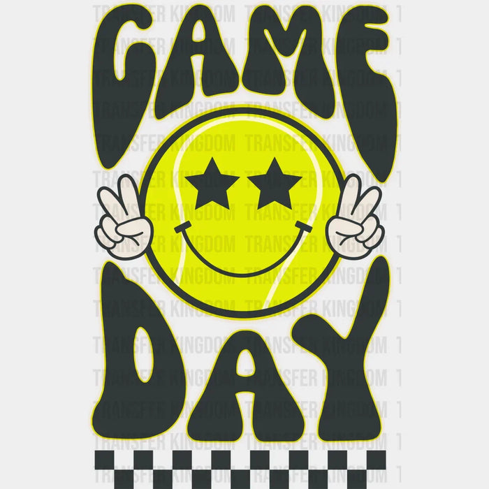 Game Day Smiley Design - Tennis DTF Heat Transfer