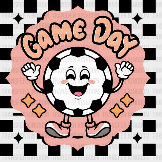 Game Day Smiley Soccer Ball Design - Dtf Heat Transfer Unisex S & M (10’’) / Dark Color (See