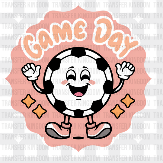 Game Day Smiley Soccer Ball Design - Dtf Heat Transfer Unisex S & M (10’’) / Light Color (See