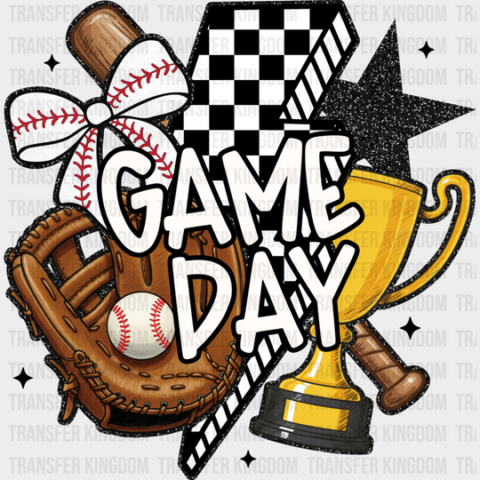 Game Day Trophy - Baseball DTF Transfer Adult Unisex - S & M (10’’) / Dark Color Design (See Imaging)