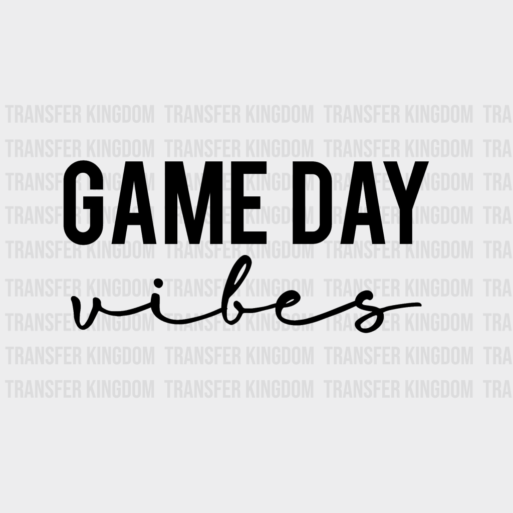 Game Day Vibes Design - Dtf Heat Transfer Unisex S & M ( 10 )