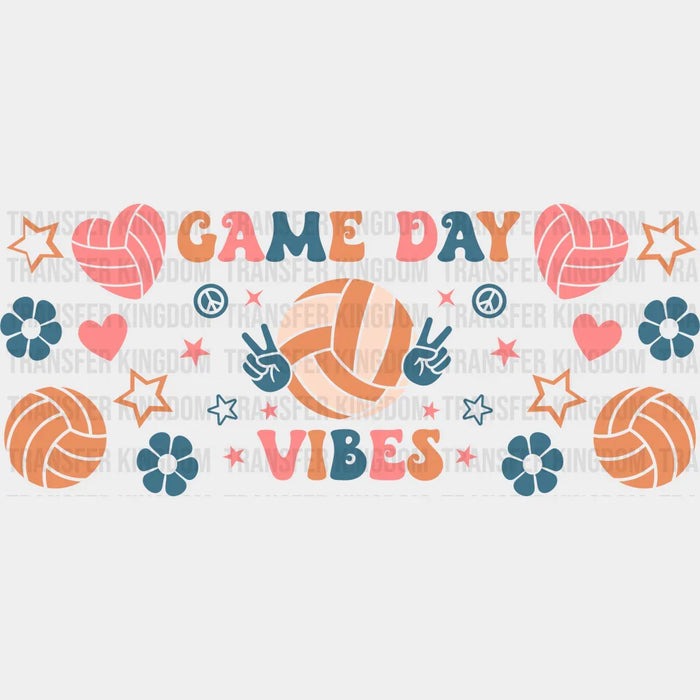 Game Day Vibes - Volleyball Cup Wrap UV Sticker Permanent UV DTF Decal