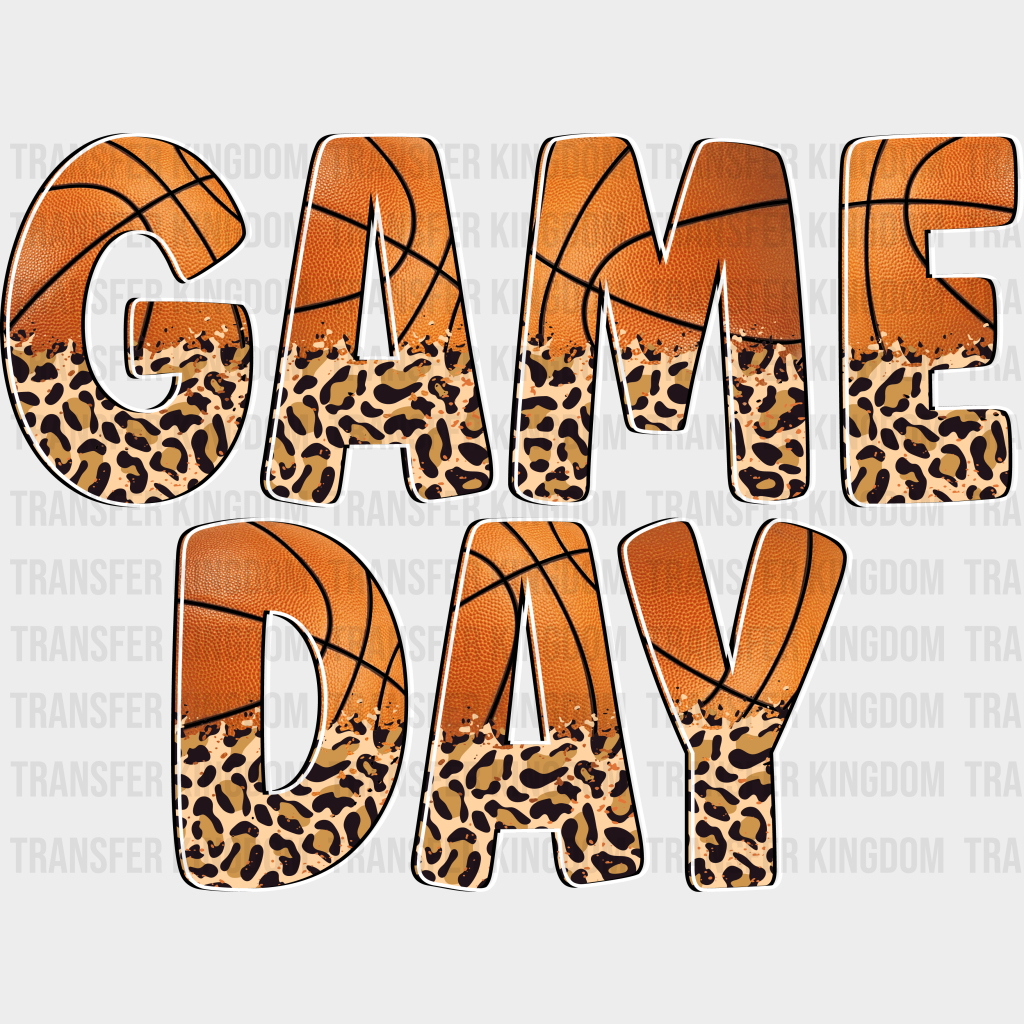 Gameday Leopard Design - Basketball Dtf Heat Transfer