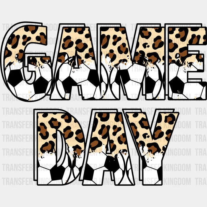 Gameday Leopard Design - Soccer DTF Heat Transfer