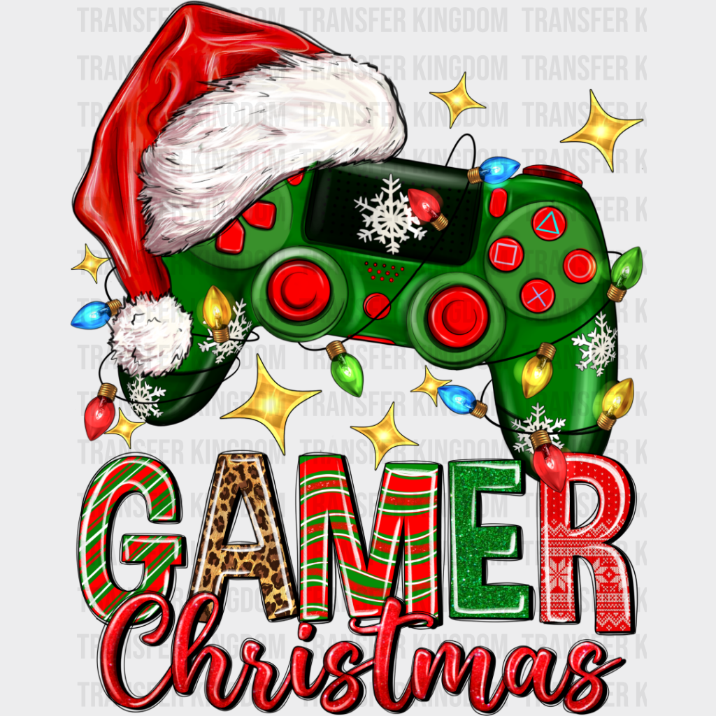 Gamer Christmas Controller Design - Dtf Transfer