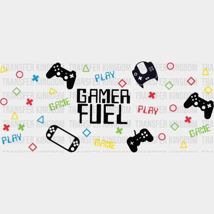 Gamer Fuel - Video Games Cup Wrap UV Sticker Permanent UV DTF Decal
