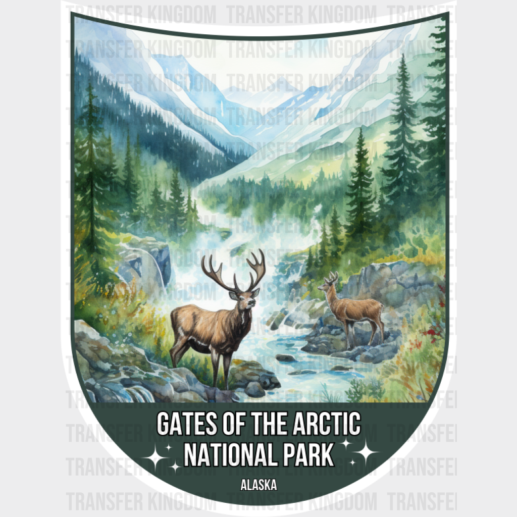 Gates Of The Arctic National Park Alaska - National Parks DTF Transfer