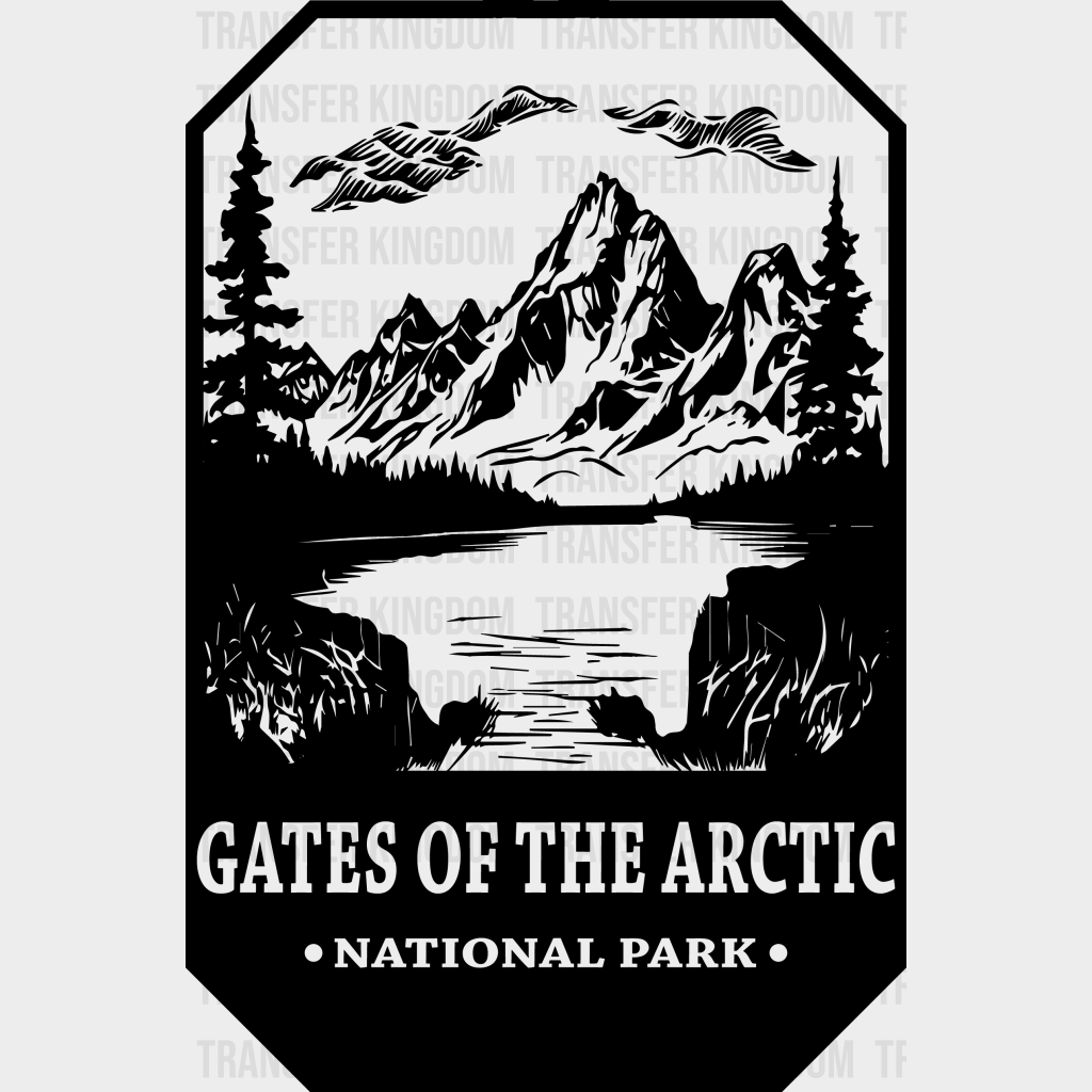 Gates Of The Arctic National Park Design - Parks Dtf Transfers Unisex S & M (10’) / Dark Color