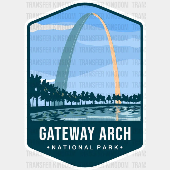 Gateway Arch National Park Colorful Design - National Parks DTF Transfer