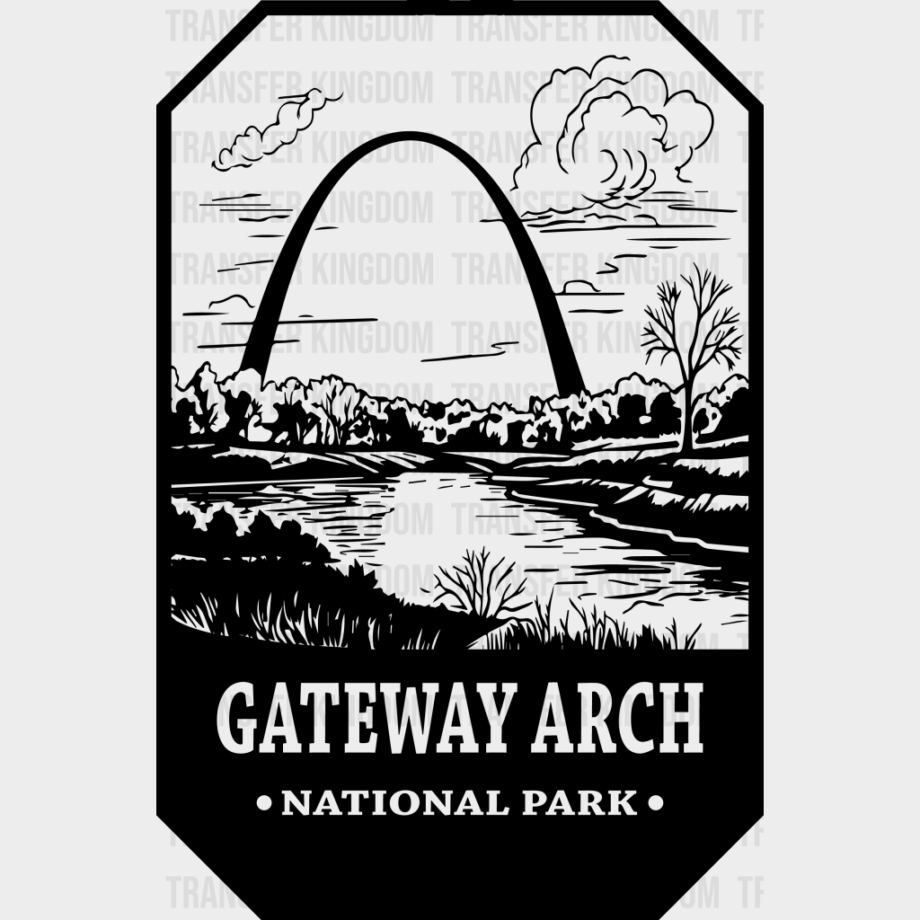 Gateway Arch National Park Design - Parks Dtf Transfers Unisex S & M (10’) / Dark Color See Imaging