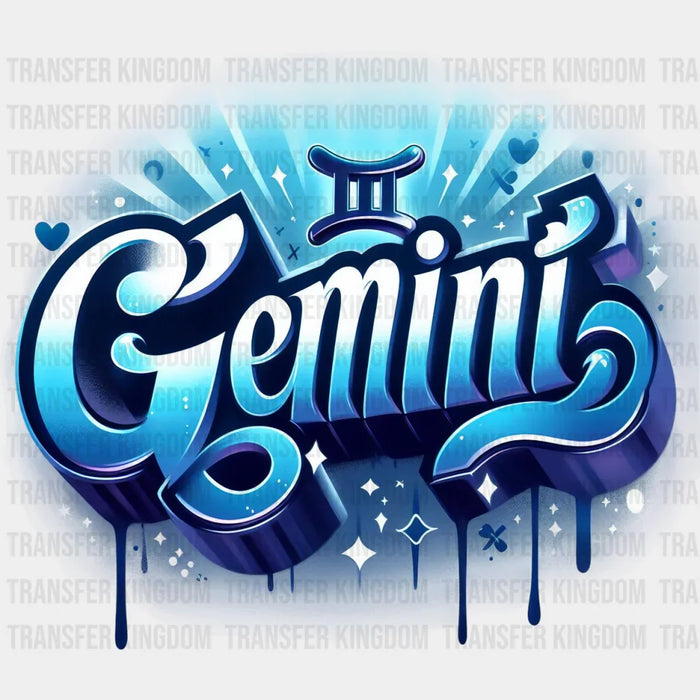Gemini Blue And Pink - Zodiacs & Horoscopes DTF Transfer