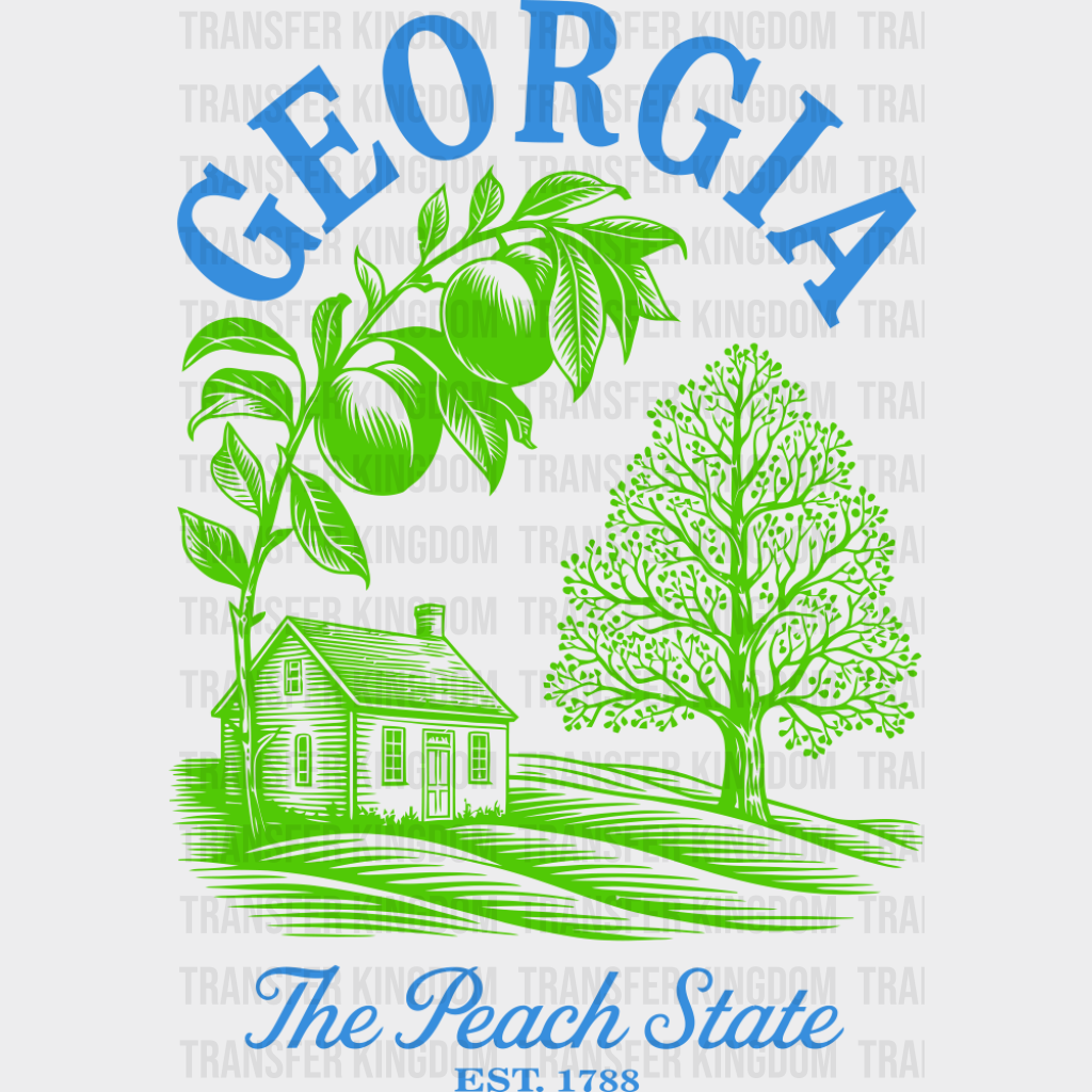 Georgia The Peach State - States & Cities DTF Transfer