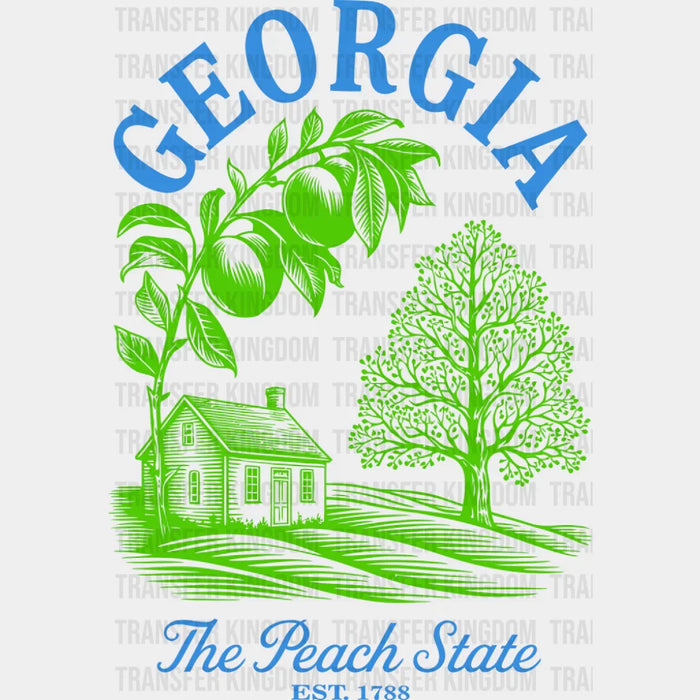 Georgia The Peach State - States & Cities DTF Transfer