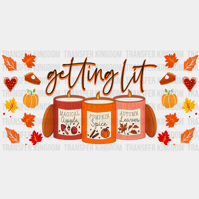 Getting Lit Candles - Fall Cup Wrap UV Sticker Permanent UV DTF Decal