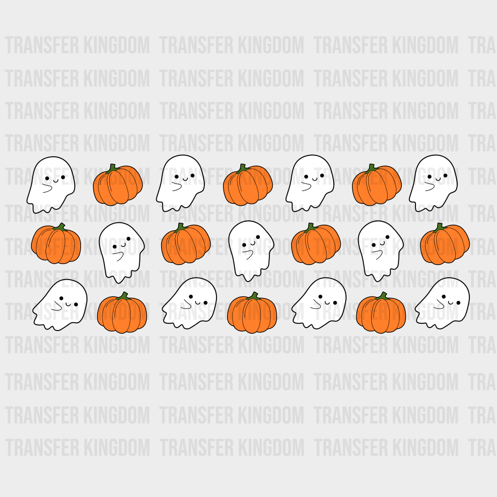 Ghost And Pumpkin Halloween Uv Dtf Transfer Cup Wrap Sticker