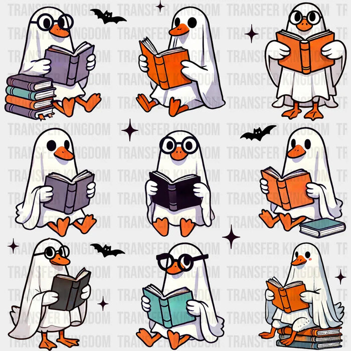 Ghost Geese Reading - Halloween DTF Transfer