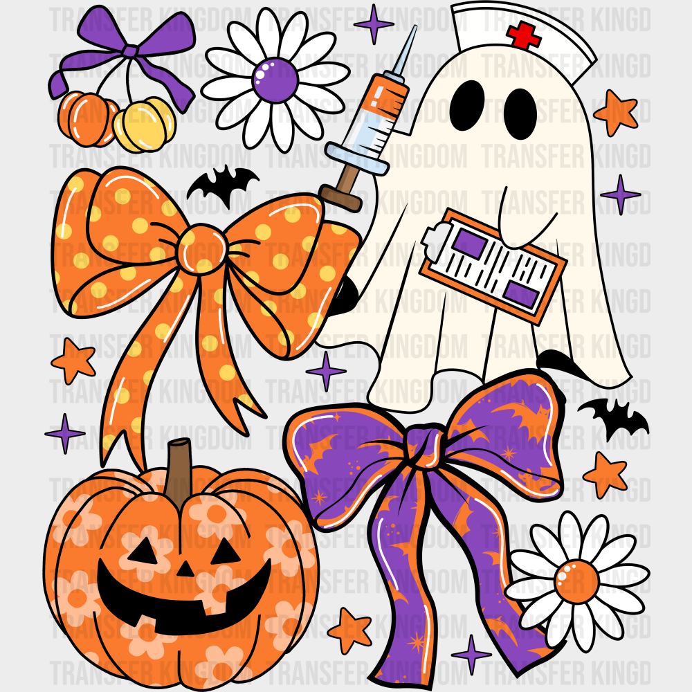 Ghost Nurse Halloween DTF Transfer