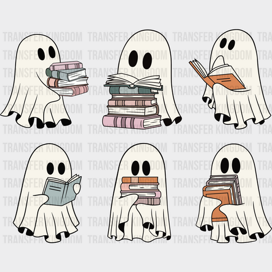 Ghost Reading Books Halloween DTF Transfer