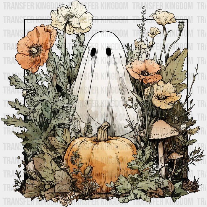 Ghost With Pumpkin - Halloween DTF Transfer