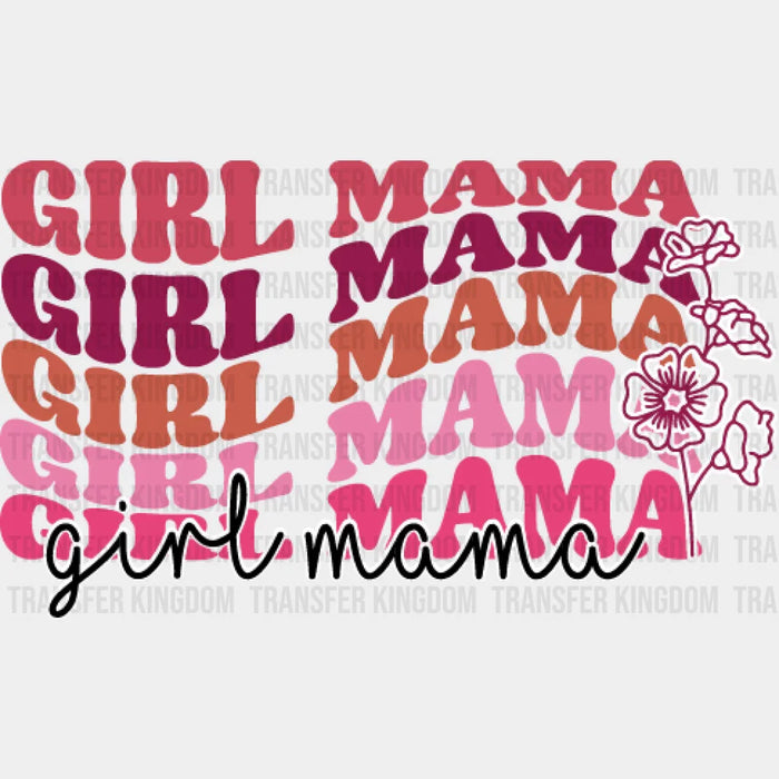 Girl Mama Flowers - Mom Cup Wrap UV Sticker Permanent UV DTF Decal