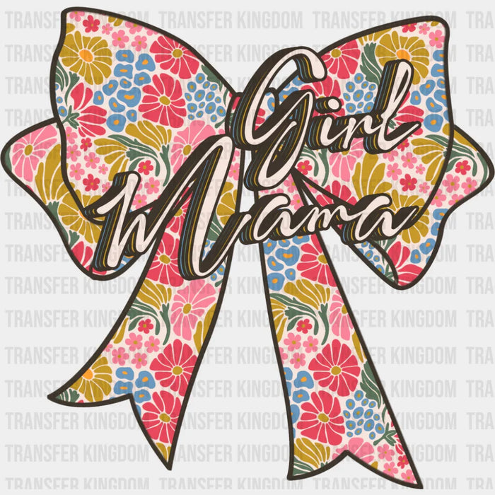 Girl Mama Flowers Ribbon - Mother's Day DTF Transfer