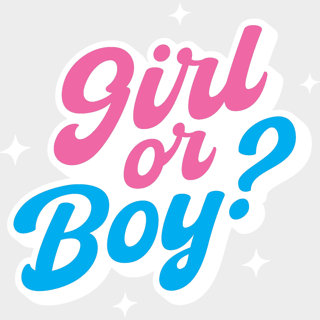 Girl Or Boy - Gender Reveal Iron On Dtf Transfer Unisex S & M (10’’) / Light Color Design See