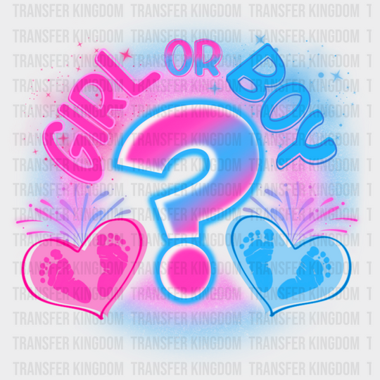 Girl Or Boy Heart - Gender Reveal DTF Transfer