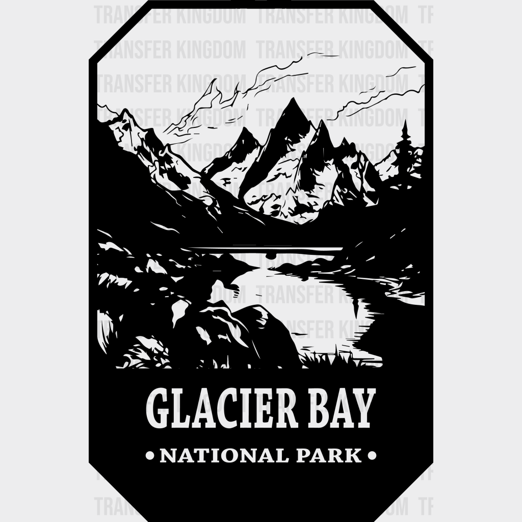 Glacier Bay National Park Design - Parks Dtf Transfers Unisex S & M (10’) / Dark Color See Imaging