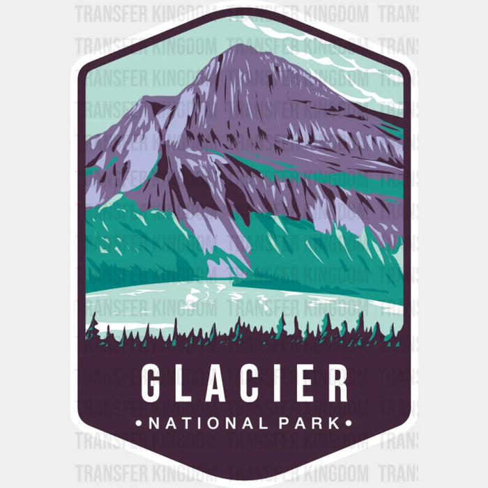 Glacier National Park Colorful Design - National Parks DTF Transfer